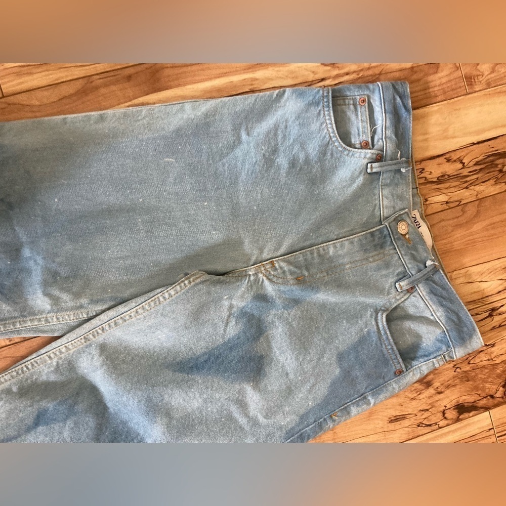 Zara jeans the new daddy high rise size 2 baggier legs - Picture 5 of 7